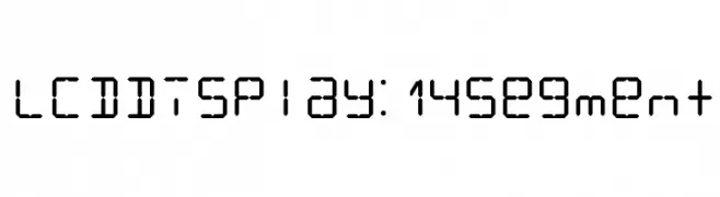 LCD Display: 14 Segment  नि: शुल्क फ़ॉन्ट्स डाउनलोड