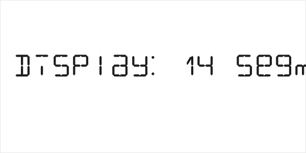 LCD Display: 14 Segment Logo