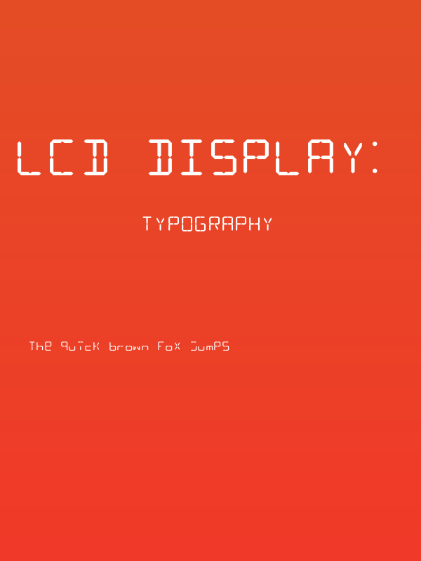 LCD Display: 14 Segment Poster
