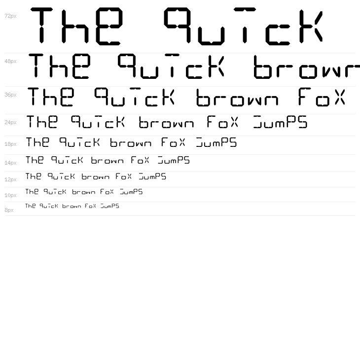 LCD Display: 14 Segment Waterfall