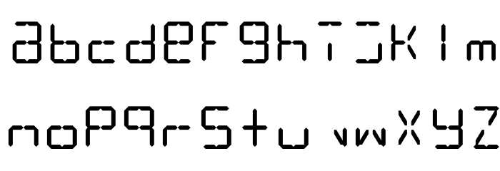 LCD Display: 14 Segment Font LOWERCASE
