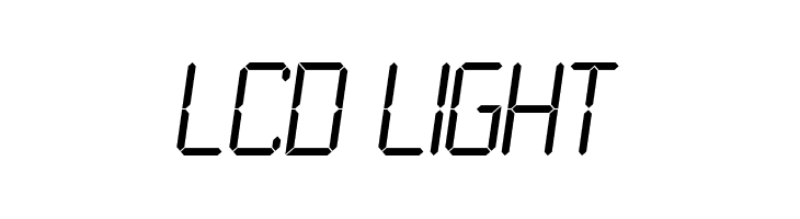 LCD Light  font caratteri gratis