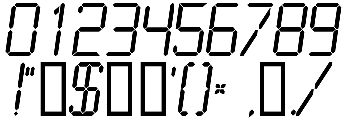 LCD Light Font OTHER CHARS