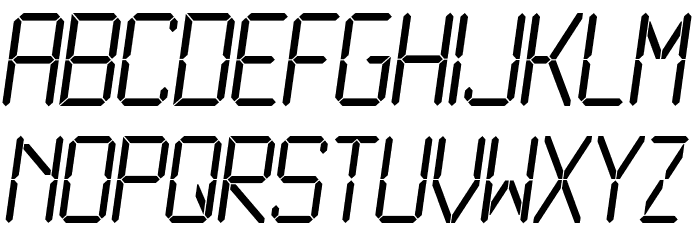LCD Light Font LOWERCASE