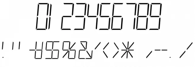 LCD Normal フォント その他の文字