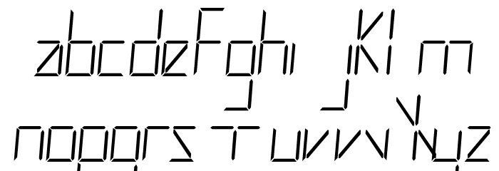 LCD Normal Font LOWERCASE