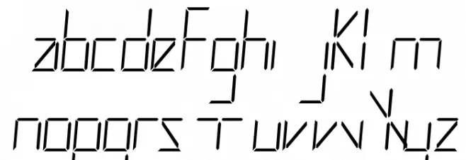 LCD Normal フォント 小文字