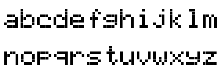 LCD PC Font LOWERCASE
