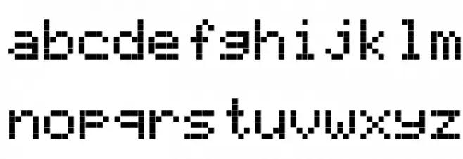 LCD PC Font LOWERCASE