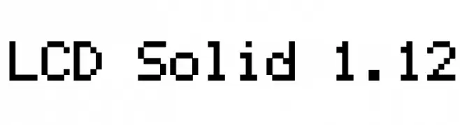 LCD Solid 1.12  Frei Schriftart Herunterladen