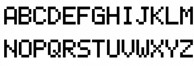 LCD Solid 1.12 Schriftart Groß