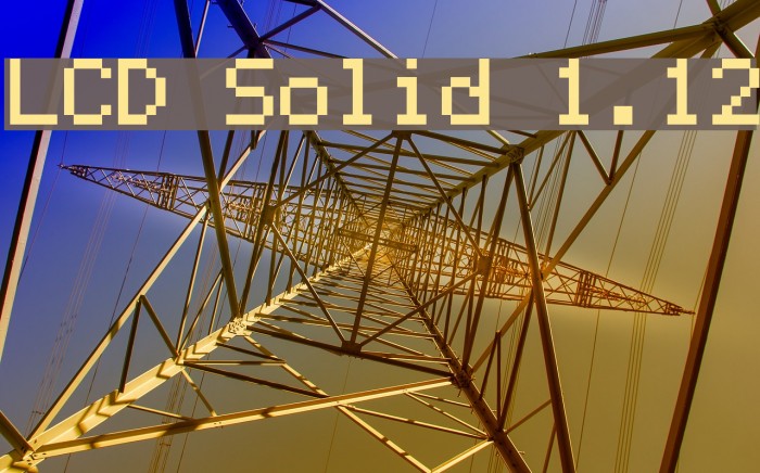 LCD Solid 1.12 Font examples