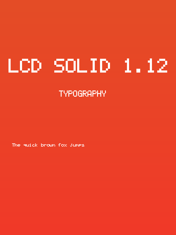 LCD Solid 1.12 Poster