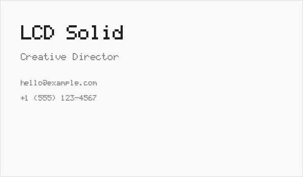 LCD Solid Business Card