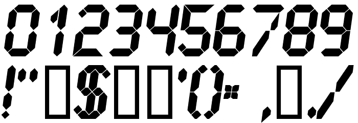 LCD Ultra Schriftart Anderer Schreiben