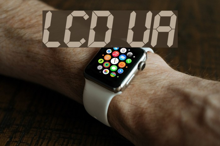 LCD Ultra Schriftart examples