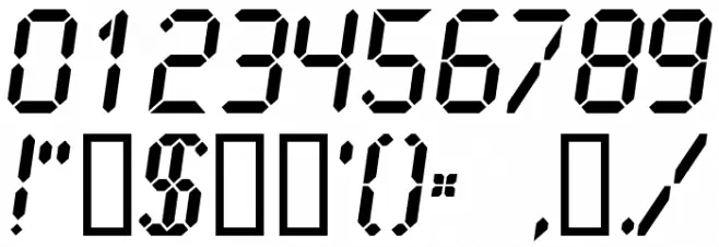 LCD2 Bold Font OTHER CHARS