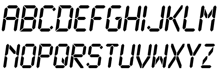 LCD2 Bold Font LOWERCASE