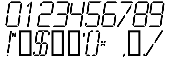 LCD2 Light Font OTHER CHARS