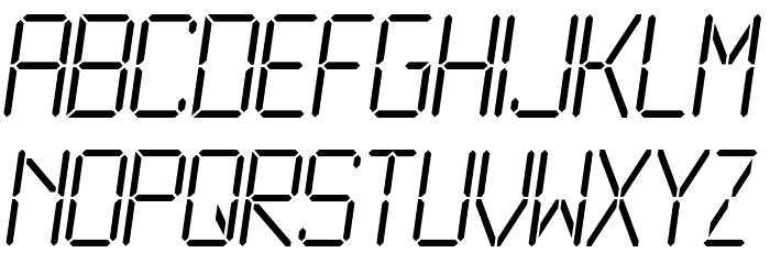 LCD2 Light Font LOWERCASE