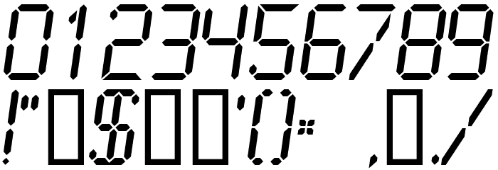 LCD2 Normal Schriftart Anderer Schreiben