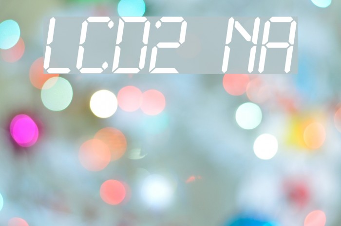 LCD2 Normal Schriftart examples