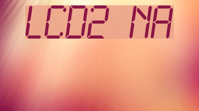 LCD2 Normal Schriftart examples