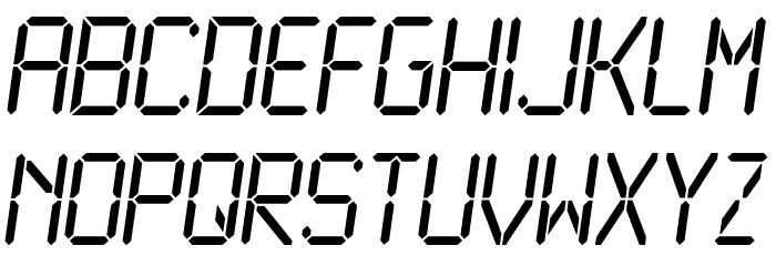 LCD2 Normal Schriftart Kleinbuchstaben