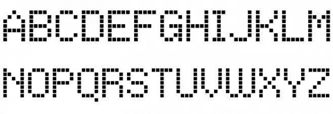 LCDDot Regular Schriftart Groß