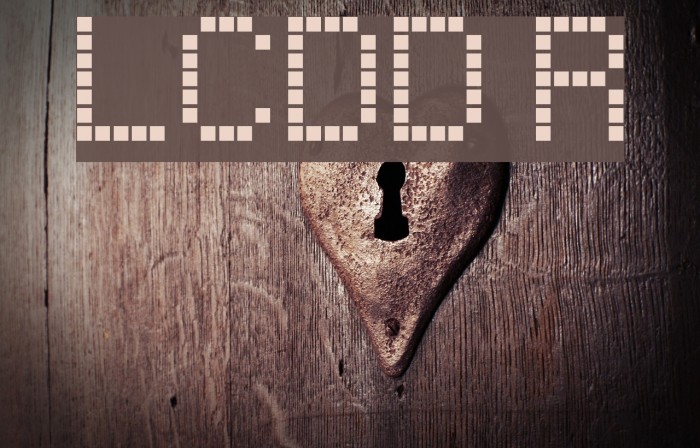 LCDDot Regular Font examples