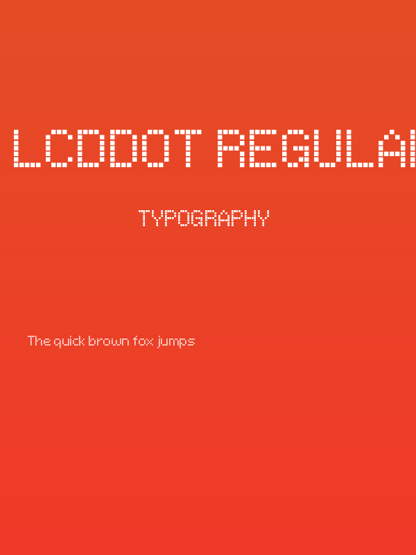 LCDDot Regular Poster