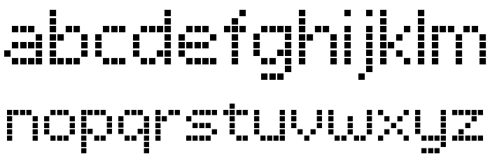 LCDDot Regular Font LOWERCASE