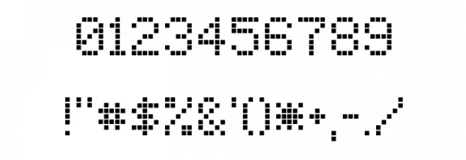 LCDDot TR Regular Font OTHER CHARS