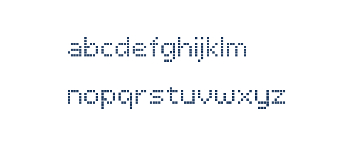 LCDDot TR Regular Lowercase