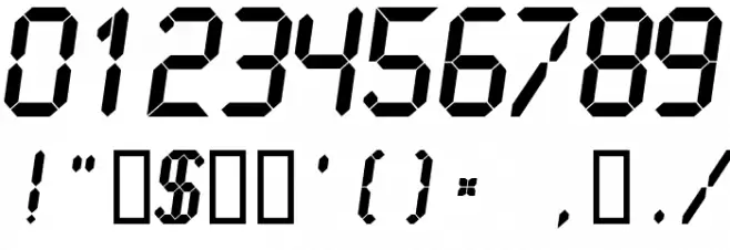 LCDMono Bold Font OTHER CHARS