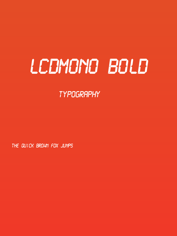 LCDMono Bold Poster