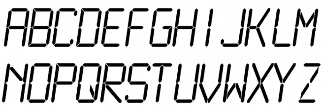 LCDMono Light Шрифта ВЕРХНИЙ