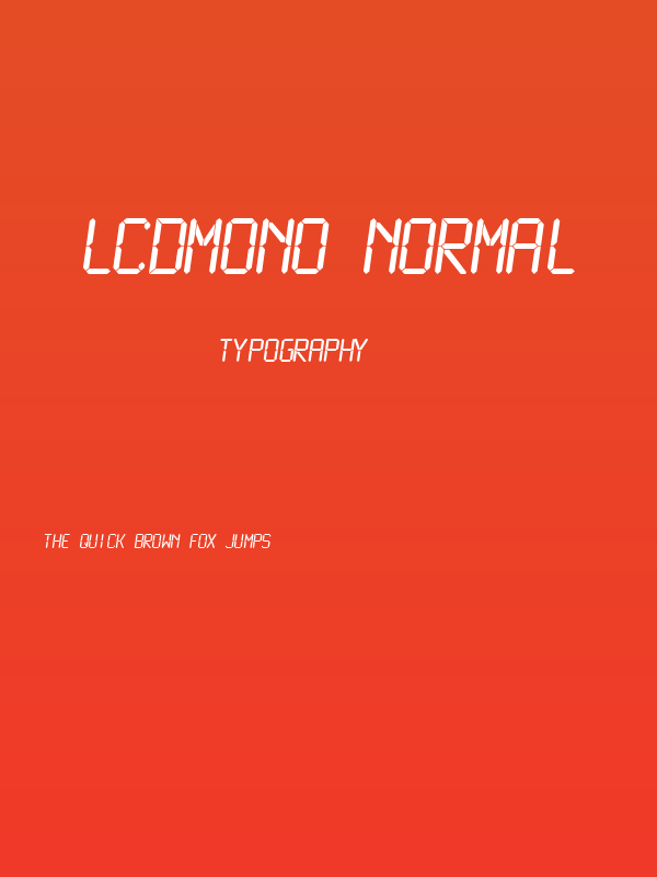 LCDMono Normal Poster