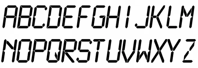 LCDMono Normal फ़ॉन्ट लोअरकेस