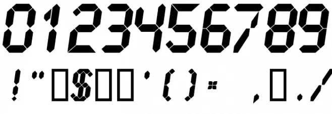 LCDMono Ultra Font OTHER CHARS