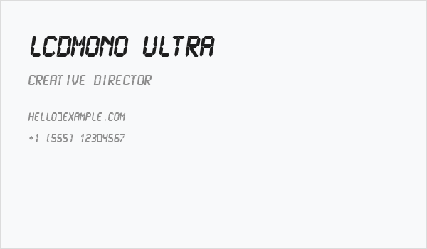 LCDMono Ultra Business Card
