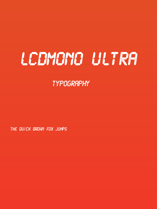 LCDMono Ultra Poster