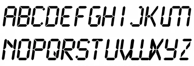 LCDMono2 Bold Шрифта ВЕРХНИЙ