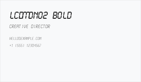LCDMono2 Bold Business Card