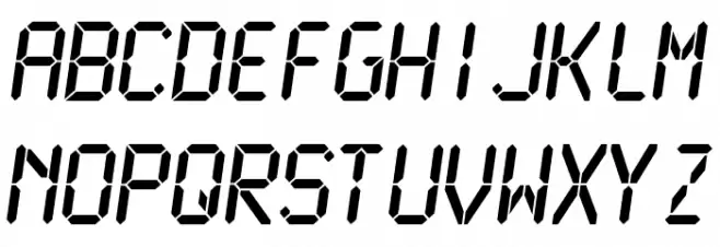LCDMono2 Bold Шрифта строчной