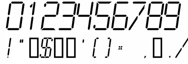 LCDMono2 Light フォント その他の文字