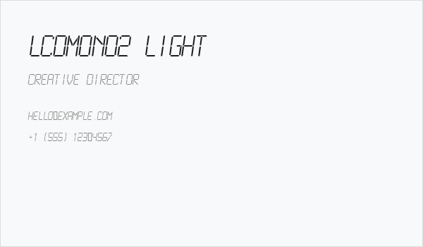 LCDMono2 Light Business Card
