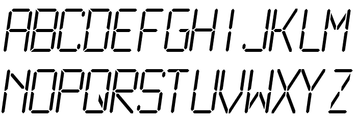 LCDMono2 Light Schriftart Kleinbuchstaben