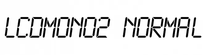 LCDMono2 Normal  Frei Schriftart Herunterladen