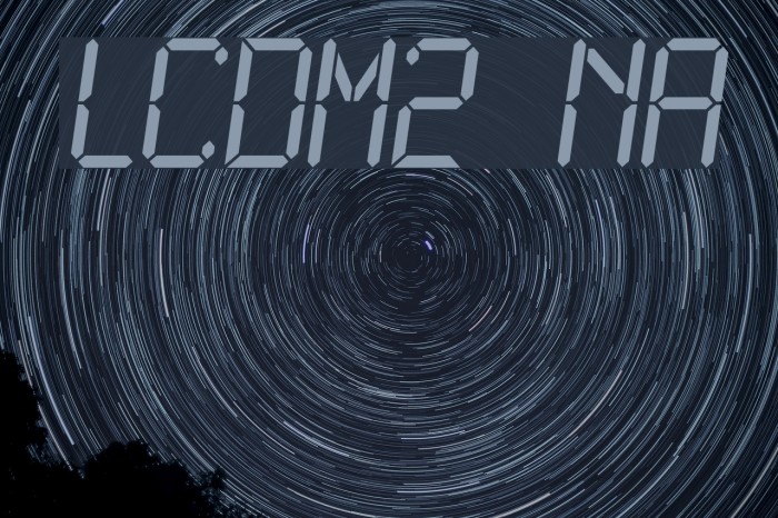 LCDMono2 Normal Font examples